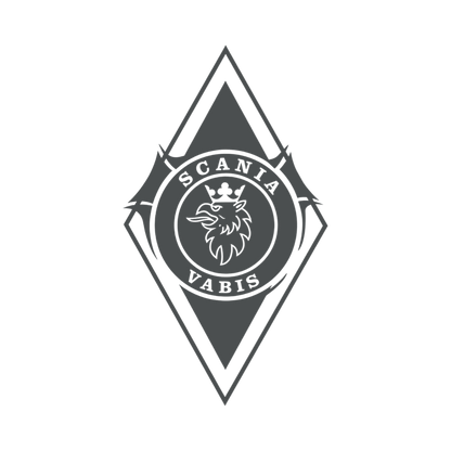 Sticker scania vabis diamond - 073 Mørkegrå - KJoF - 100mm x 176mm - Nej tak