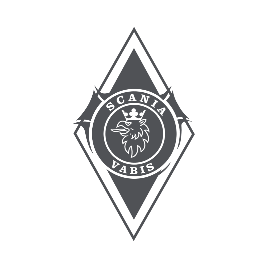 Sticker scania vabis diamond - 010 Hvid - KJoF - 100mm x 176mm - Nej tak