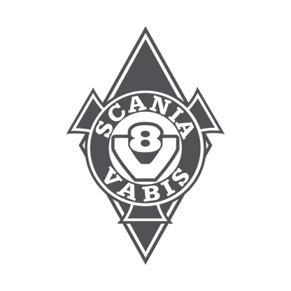 Sticker scania vabis diamond - 071 Grå - KJoF - 100mm x 150mm - Nej tak