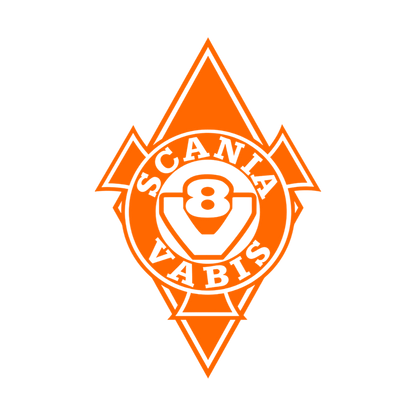 Sticker scania vabis diamond - 035 Lys orange - KJoF - 100mm x 150mm - Nej tak