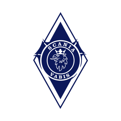 Sticker scania vabis diamond - 010 Hvid - KJoF - 100mm x 176mm - Nej tak