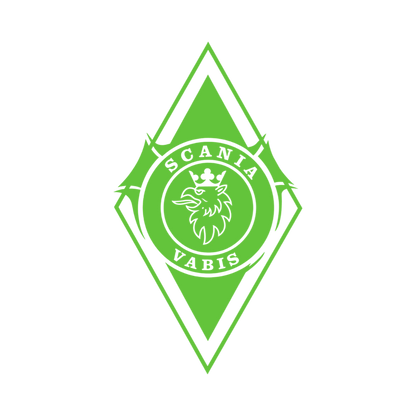 Sticker scania vabis diamond - 063 Lime grøn - KJoF - 100mm x 176mm - Nej tak