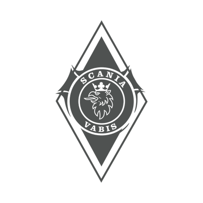 Sticker scania vabis diamond - 010 Hvid - KJoF - 100mm x 176mm - Nej tak