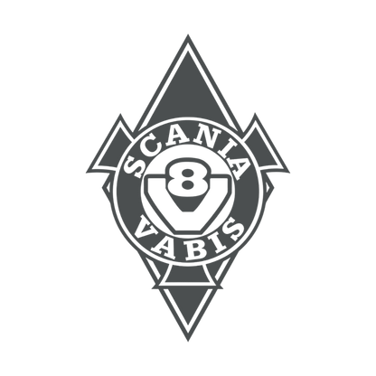 Sticker scania vabis diamond - 073 Mørkegrå - KJoF - 100mm x 150mm - Nej tak