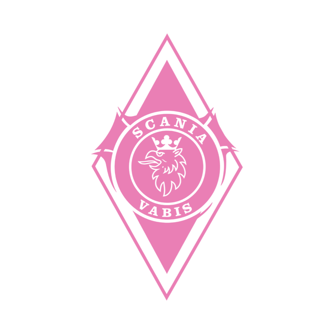Sticker scania vabis diamond - 045 Lyserød - KJoF - 100mm x 176mm - Nej tak