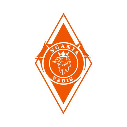Sticker scania vabis diamond - 034 Orange - KJoF - 100mm x 176mm - Nej tak