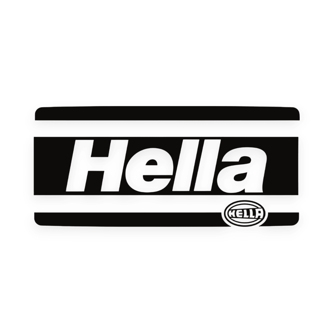Sticker various hella - 070 Sort - KJoF - 100mm x 45mm - Nej tak