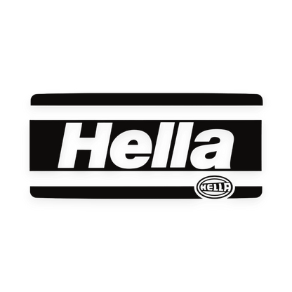 Sticker various hella - 070 Sort - KJoF - 100mm x 45mm - Nej tak