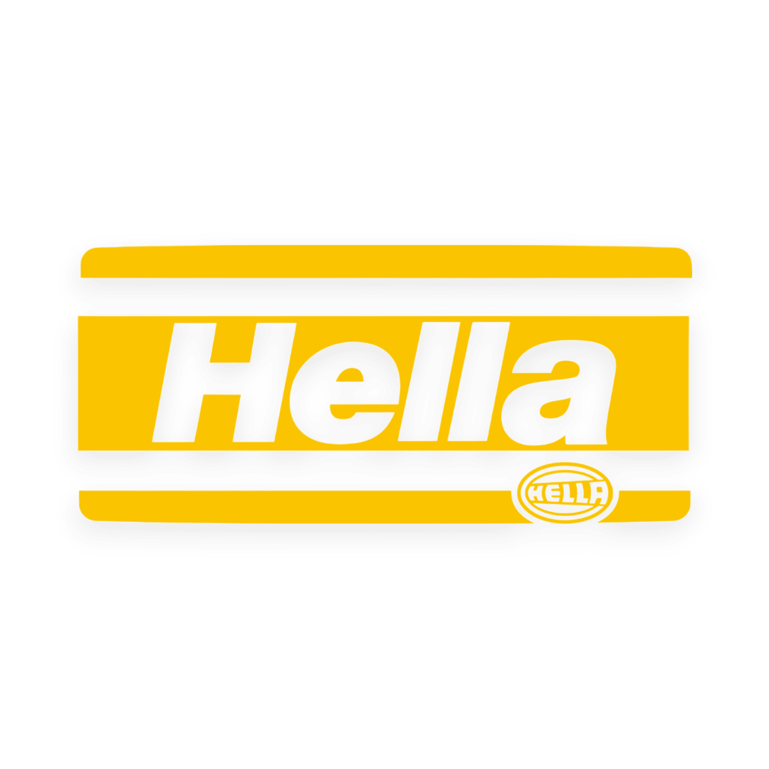 Sticker various hella - 021 Gul - KJoF - 100mm x 45mm - Nej tak