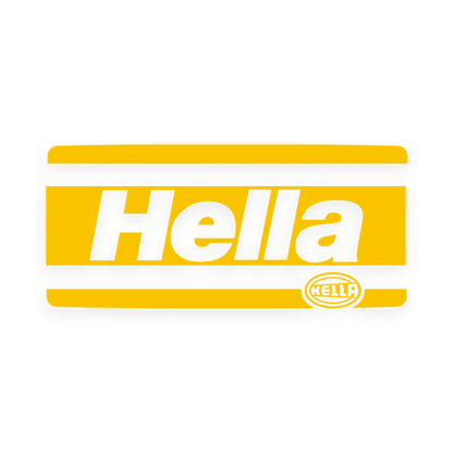 Sticker various hella - 021 Gul - KJoF - 100mm x 45mm - Nej tak