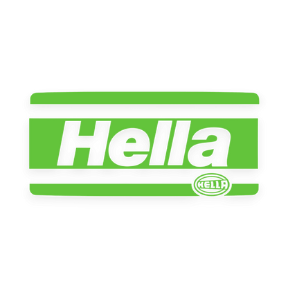 Sticker various hella - 063 Lime grøn - KJoF - 100mm x 45mm - Nej tak