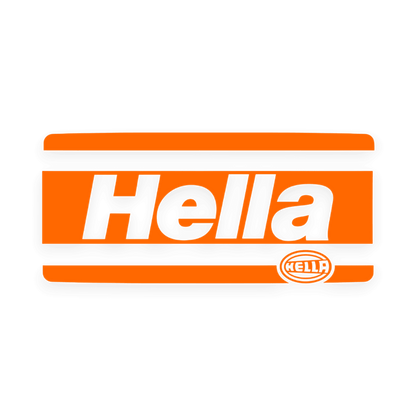 Sticker various hella - 035 Lys orange - KJoF - 100mm x 45mm - Nej tak