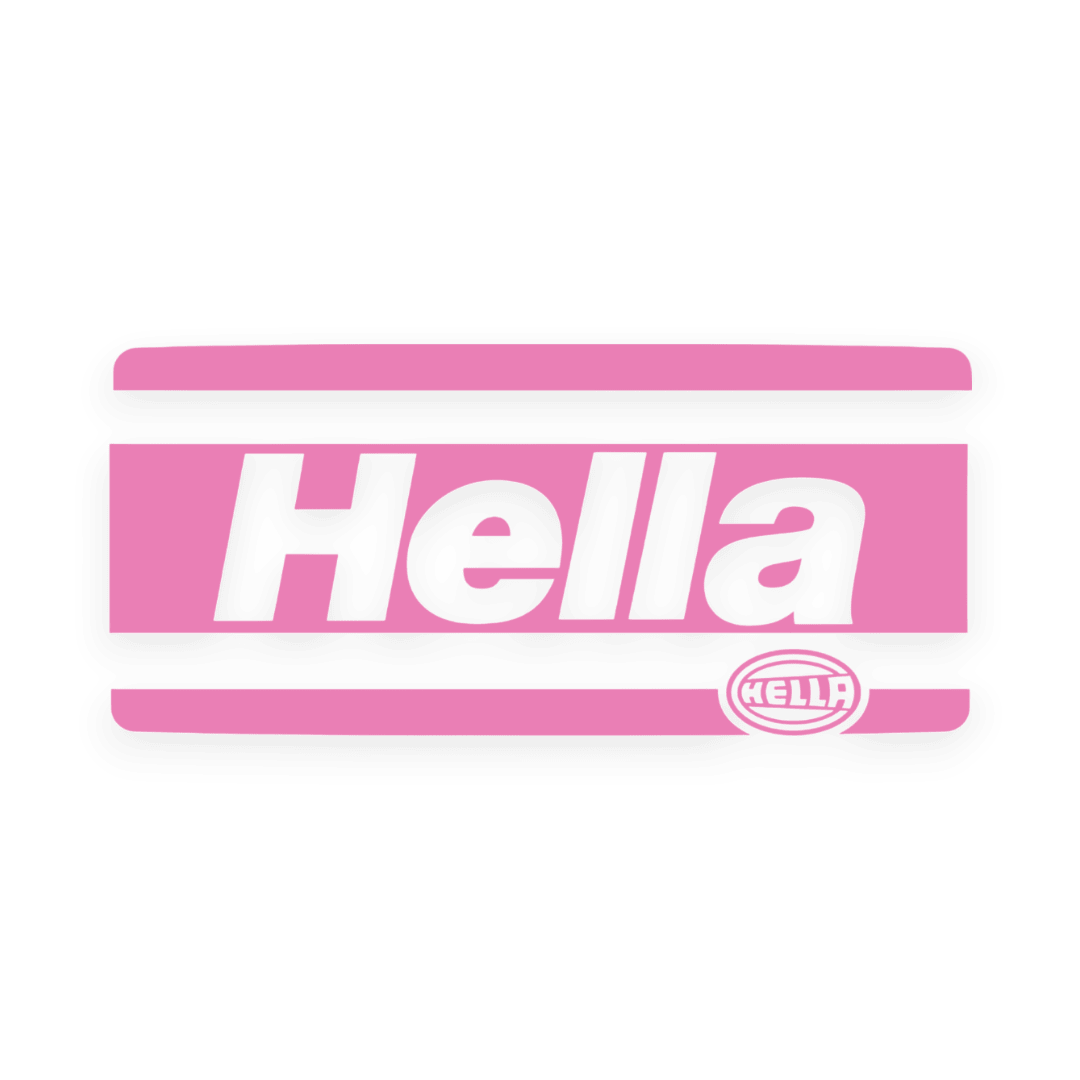 Sticker various hella - 045 Lyserød - KJoF - 100mm x 45mm - Nej tak