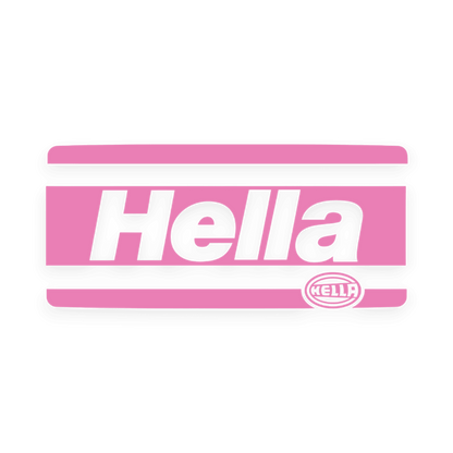 Sticker various hella - 045 Lyserød - KJoF - 100mm x 45mm - Nej tak