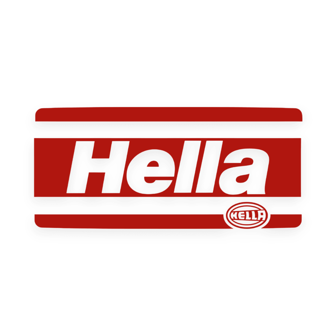 Sticker various hella - 031 Rød - KJoF - 100mm x 45mm - Nej tak
