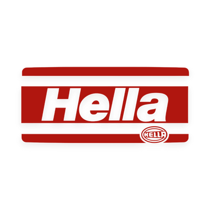 Sticker various hella - 031 Rød - KJoF - 100mm x 45mm - Nej tak