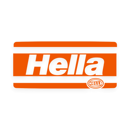 Sticker various hella - 034 Orange - KJoF - 100mm x 45mm - Nej tak
