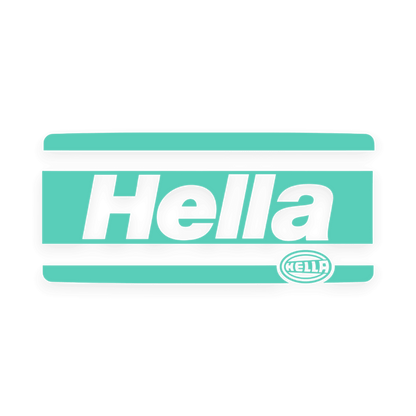 Sticker various hella - 061 Grøn - KJoF - 100mm x 45mm - Nej tak