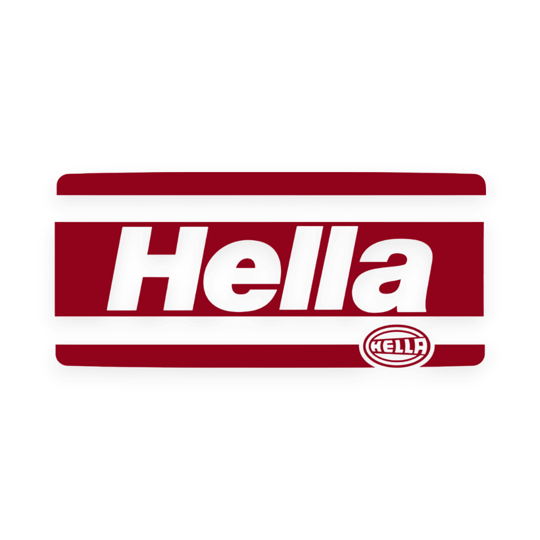 Sticker various hella - 030 Mørkerød - KJoF - 100mm x 45mm - Nej tak