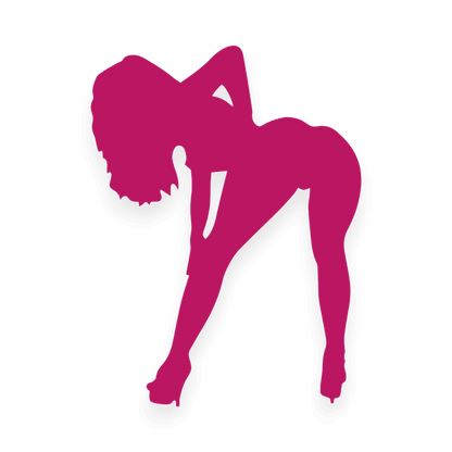 Sticker various kvinde - 041 Pink - KJoF - 100mm x 133mm - Nej tak