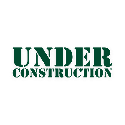 Sticker various under construction - 061 Grøn - KJoF - 100mm x 29mm - Nej tak