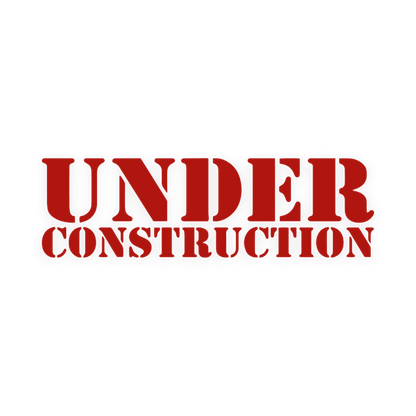Sticker various under construction - 031 Rød - KJoF - 100mm x 29mm - Nej tak