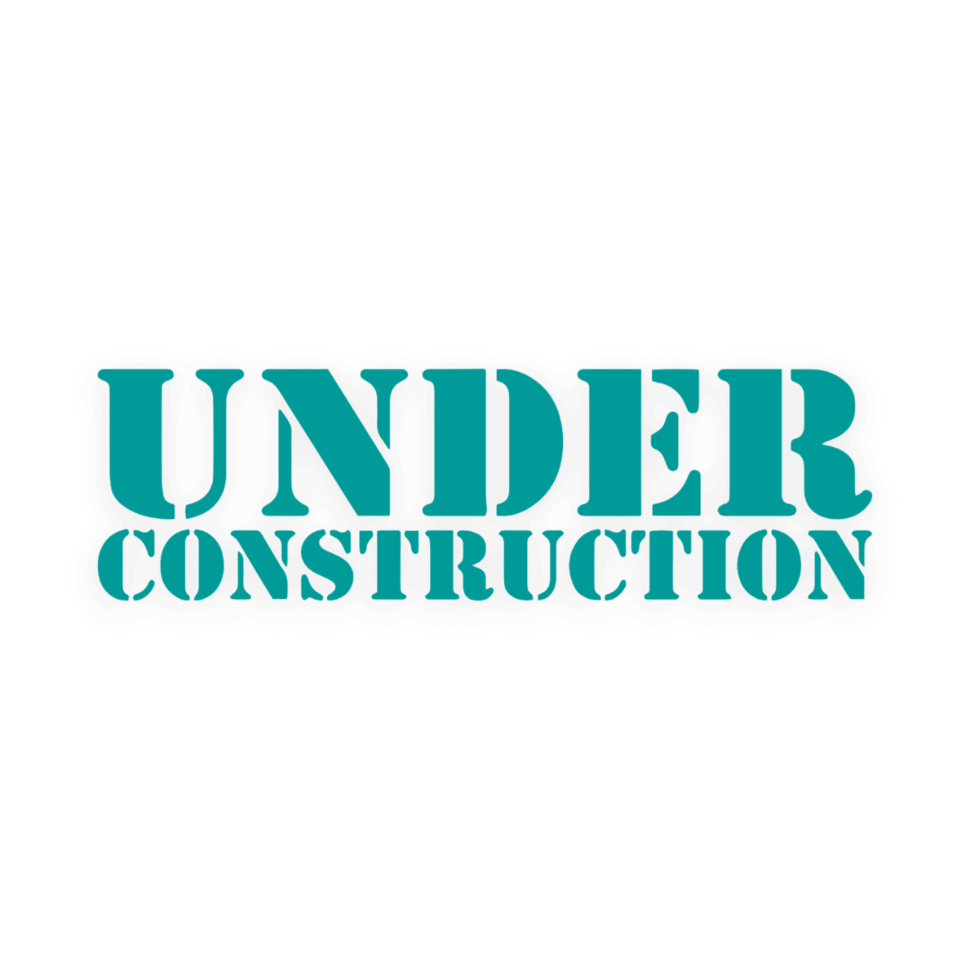 Sticker various under construction - 061 Grøn - KJoF - 100mm x 29mm - Nej tak