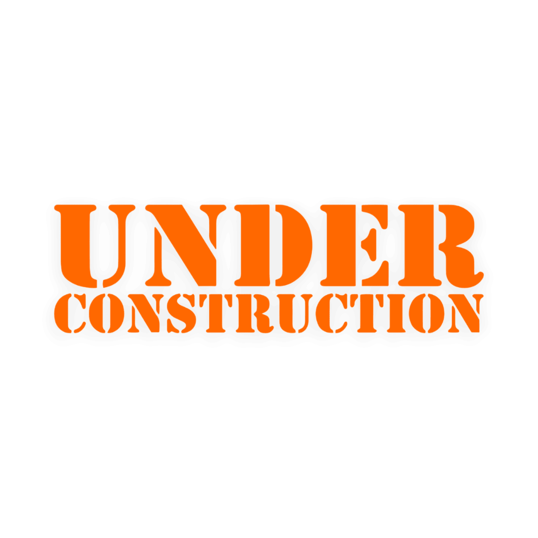 Sticker various under construction - 035 Lys orange - KJoF - 100mm x 29mm - Nej tak