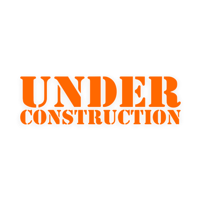 Sticker various under construction - 035 Lys orange - KJoF - 100mm x 29mm - Nej tak