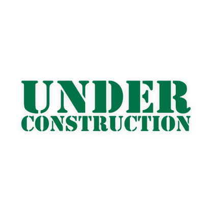Sticker various under construction - 061 Grøn - KJoF - 100mm x 29mm - Nej tak