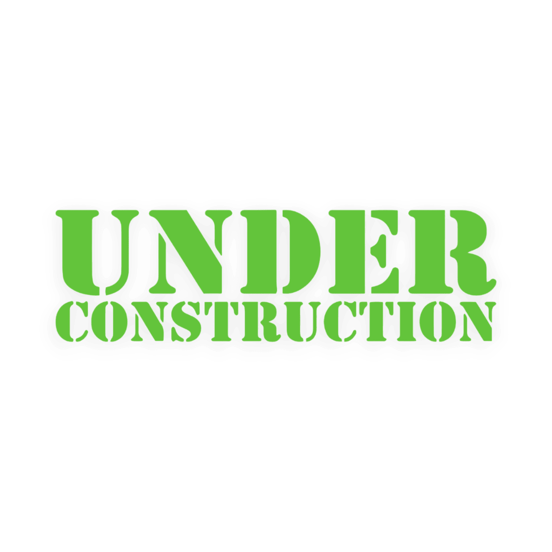 Sticker various under construction - 063 Lime grøn - KJoF - 100mm x 29mm - Nej tak