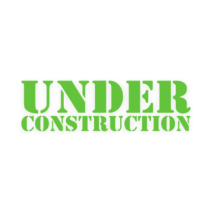 Sticker various under construction - 063 Lime grøn - KJoF - 100mm x 29mm - Nej tak