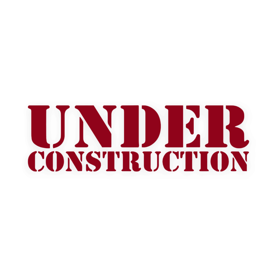 Sticker various under construction - 030 Mørkerød - KJoF - 100mm x 29mm - Nej tak