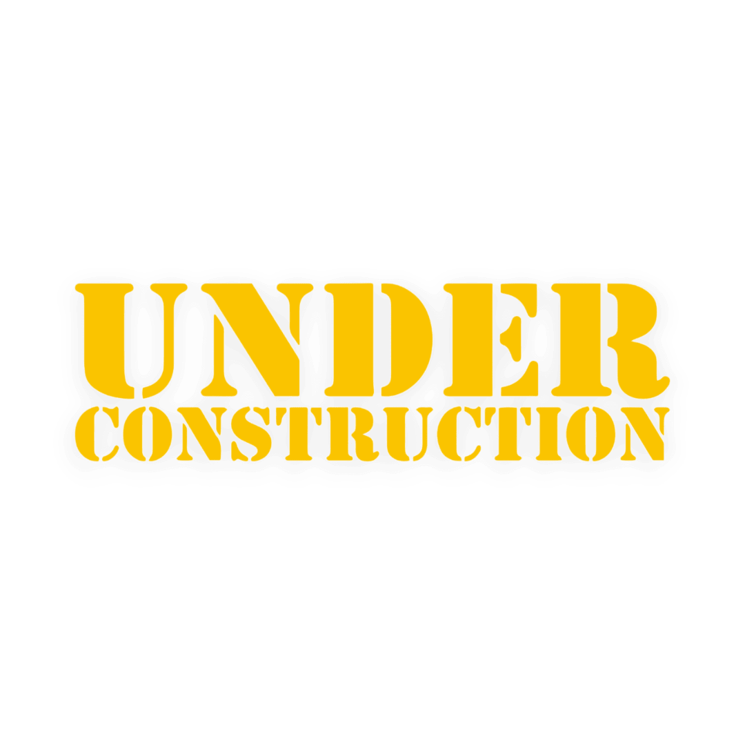 Sticker various under construction - 021 Gul - KJoF - 100mm x 29mm - Nej tak