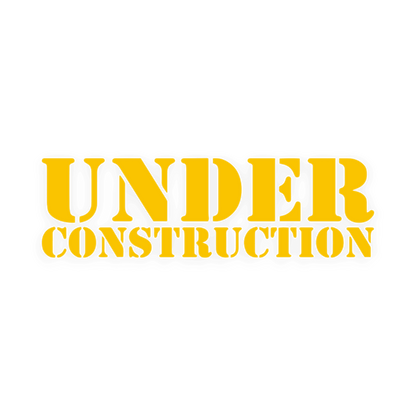 Sticker various under construction - 021 Gul - KJoF - 100mm x 29mm - Nej tak