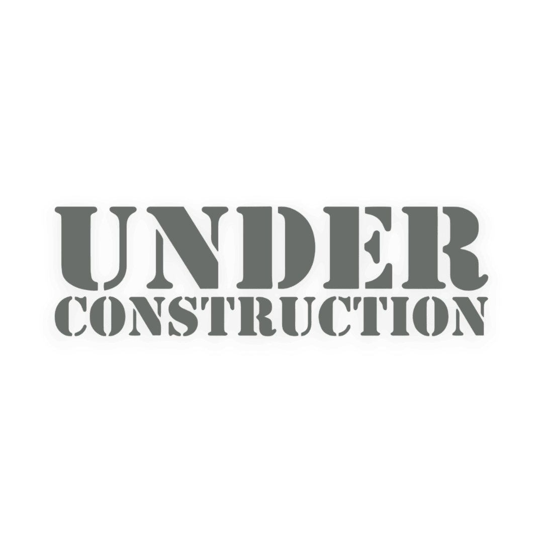Sticker various under construction - 071 Grå - KJoF - 100mm x 29mm - Nej tak