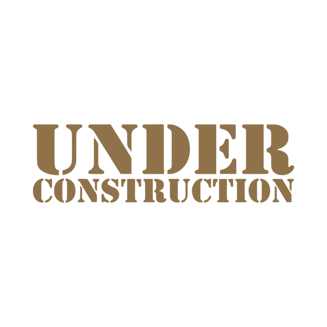 Sticker various under construction - 010 Hvid - KJoF - 100mm x 29mm - Nej tak