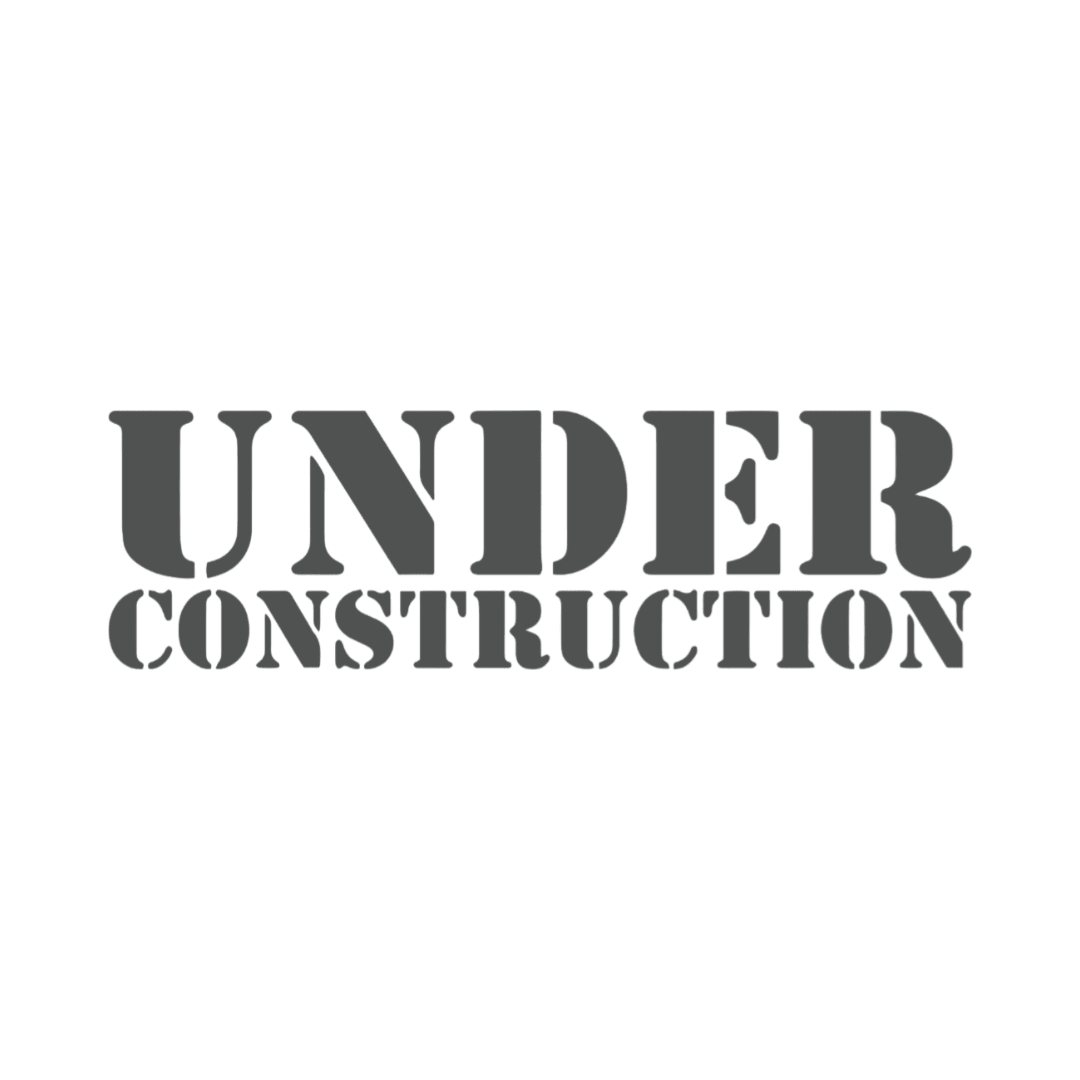Sticker various under construction - 010 Hvid - KJoF - 100mm x 29mm - Nej tak