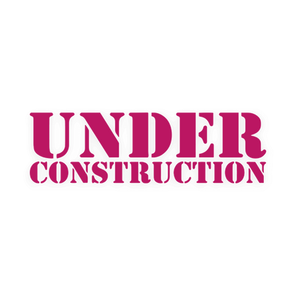 Sticker various under construction - 041 Pink - KJoF - 100mm x 29mm - Nej tak