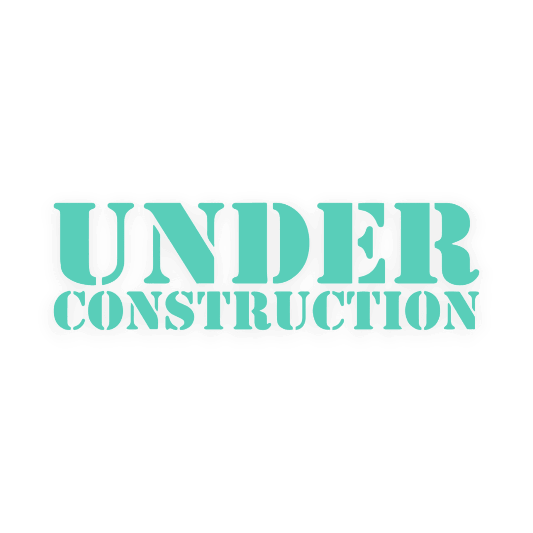 Sticker various under construction - 061 Grøn - KJoF - 100mm x 29mm - Nej tak