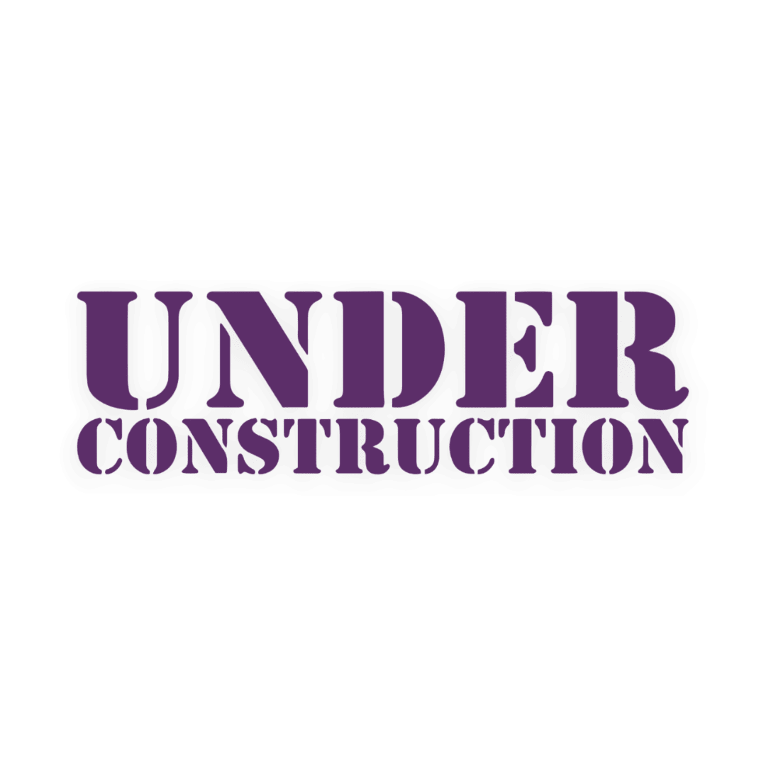 Sticker various under construction - 061 Grøn - KJoF - 100mm x 29mm - Nej tak