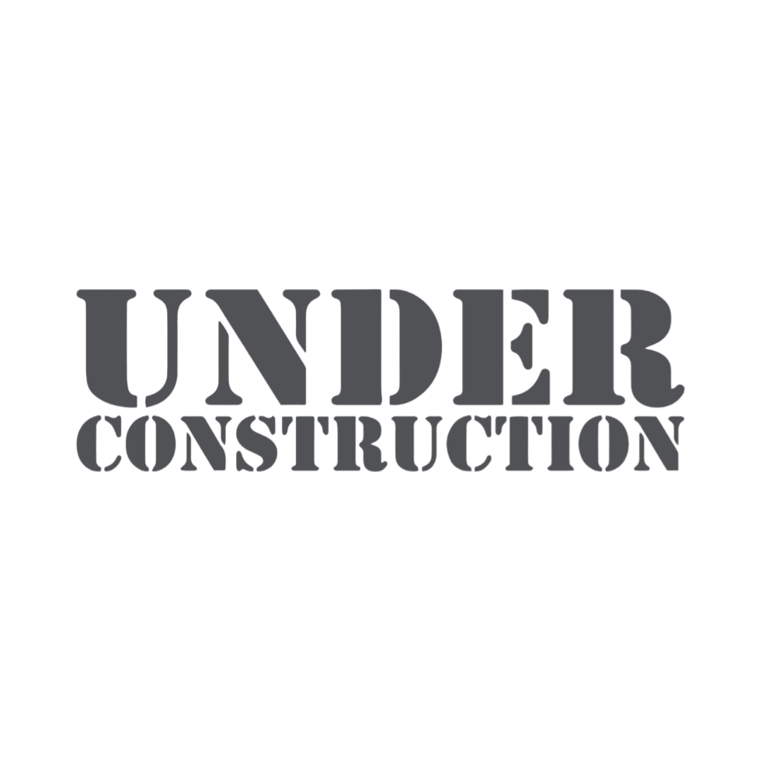 Sticker various under construction - 010 Hvid - KJoF - 100mm x 29mm - Nej tak