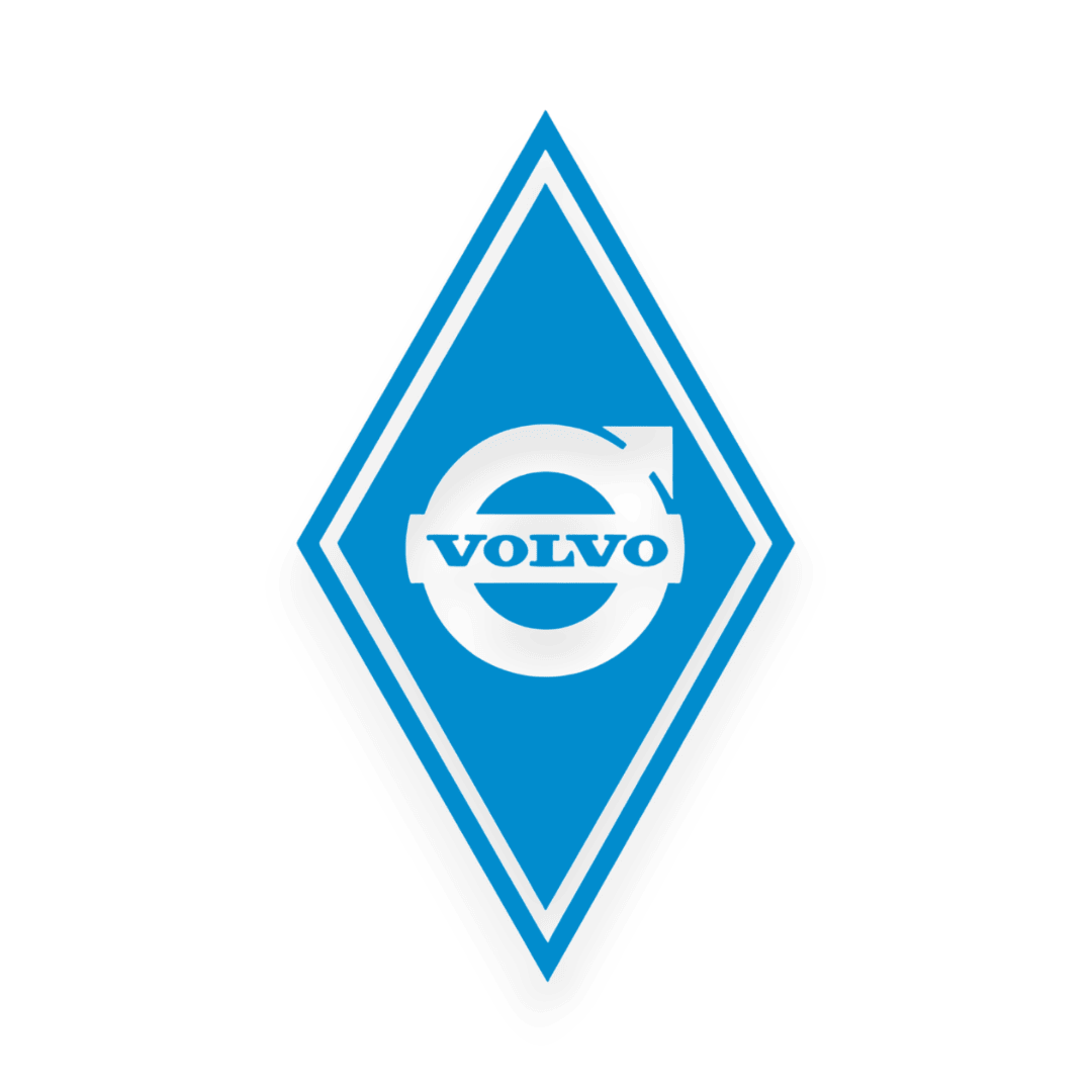 Sticker volvo diamond - 061 Grøn - KJoF - 100mm x 175mm - Nej tak