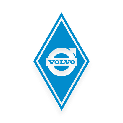 Sticker volvo diamond - 061 Grøn - KJoF - 100mm x 175mm - Nej tak