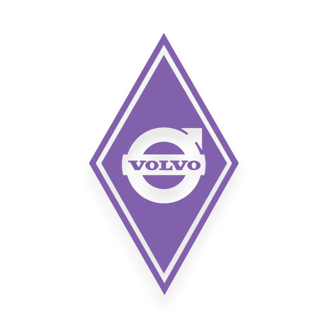 Sticker volvo diamond - 061 Grøn - KJoF - 100mm x 175mm - Nej tak