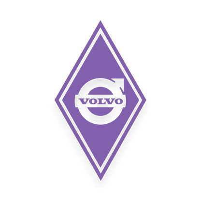 Sticker volvo diamond - 061 Grøn - KJoF - 100mm x 175mm - Nej tak