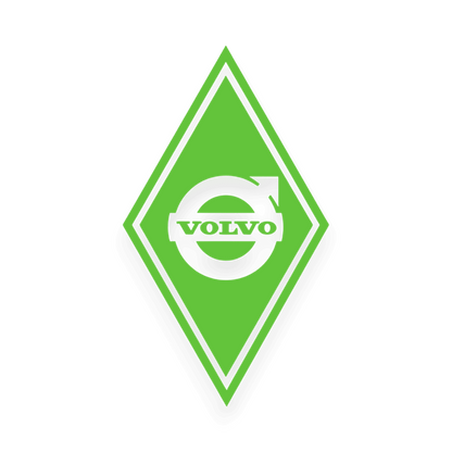 Sticker volvo diamond - 063 Lime grøn - KJoF - 100mm x 175mm - Nej tak