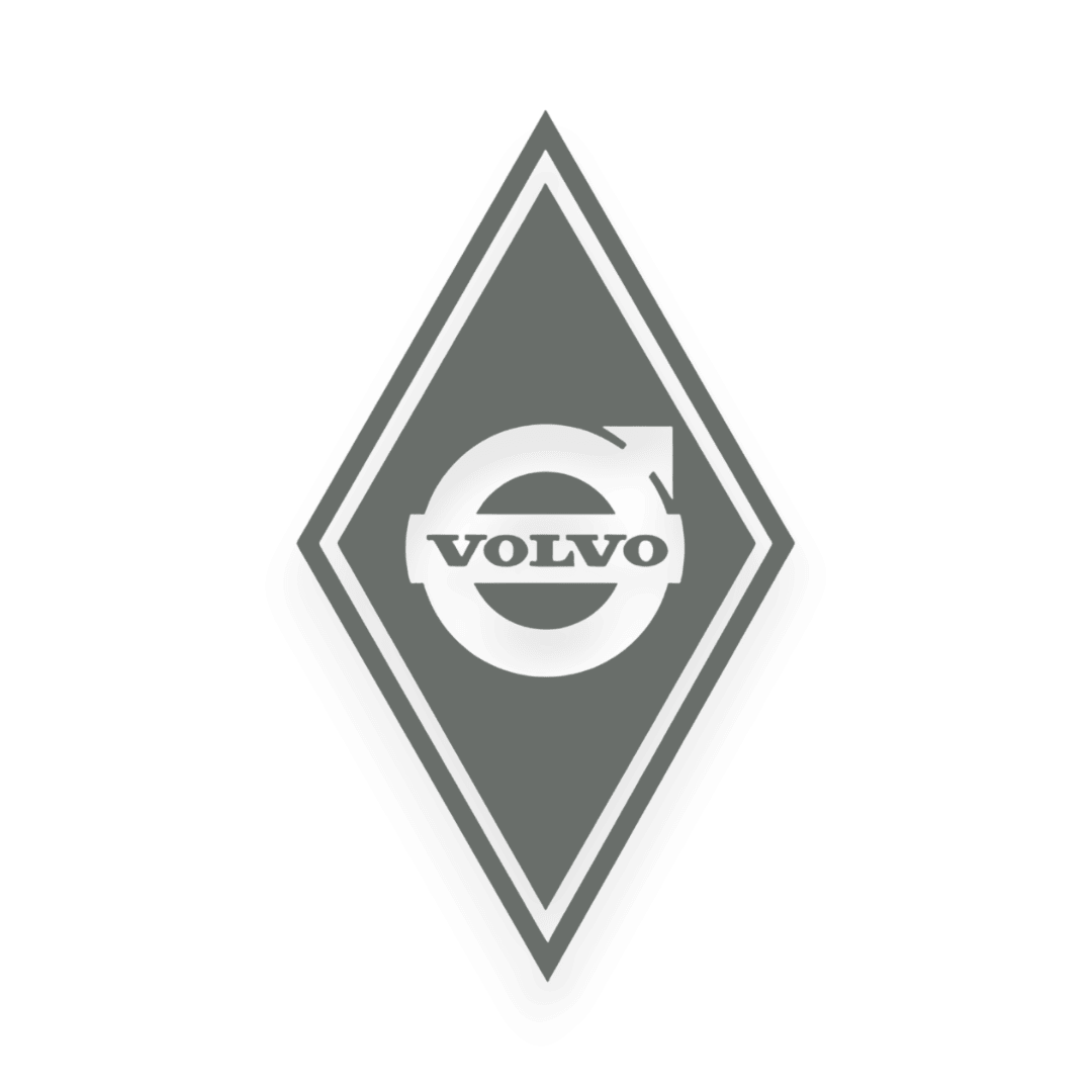 Sticker volvo diamond - 071 Grå - KJoF - 100mm x 175mm - Nej tak