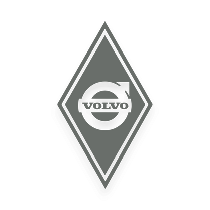 Sticker volvo diamond - 071 Grå - KJoF - 100mm x 175mm - Nej tak