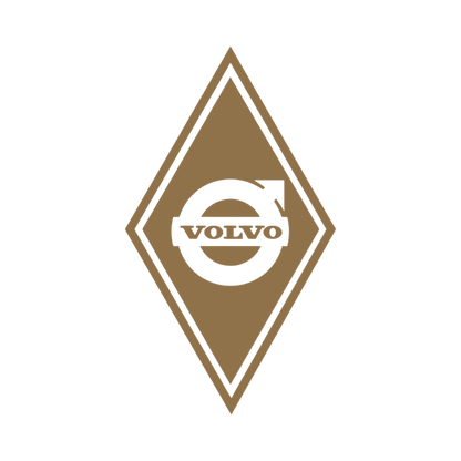Sticker volvo diamond - 061 Grøn - KJoF - 100mm x 175mm - Nej tak
